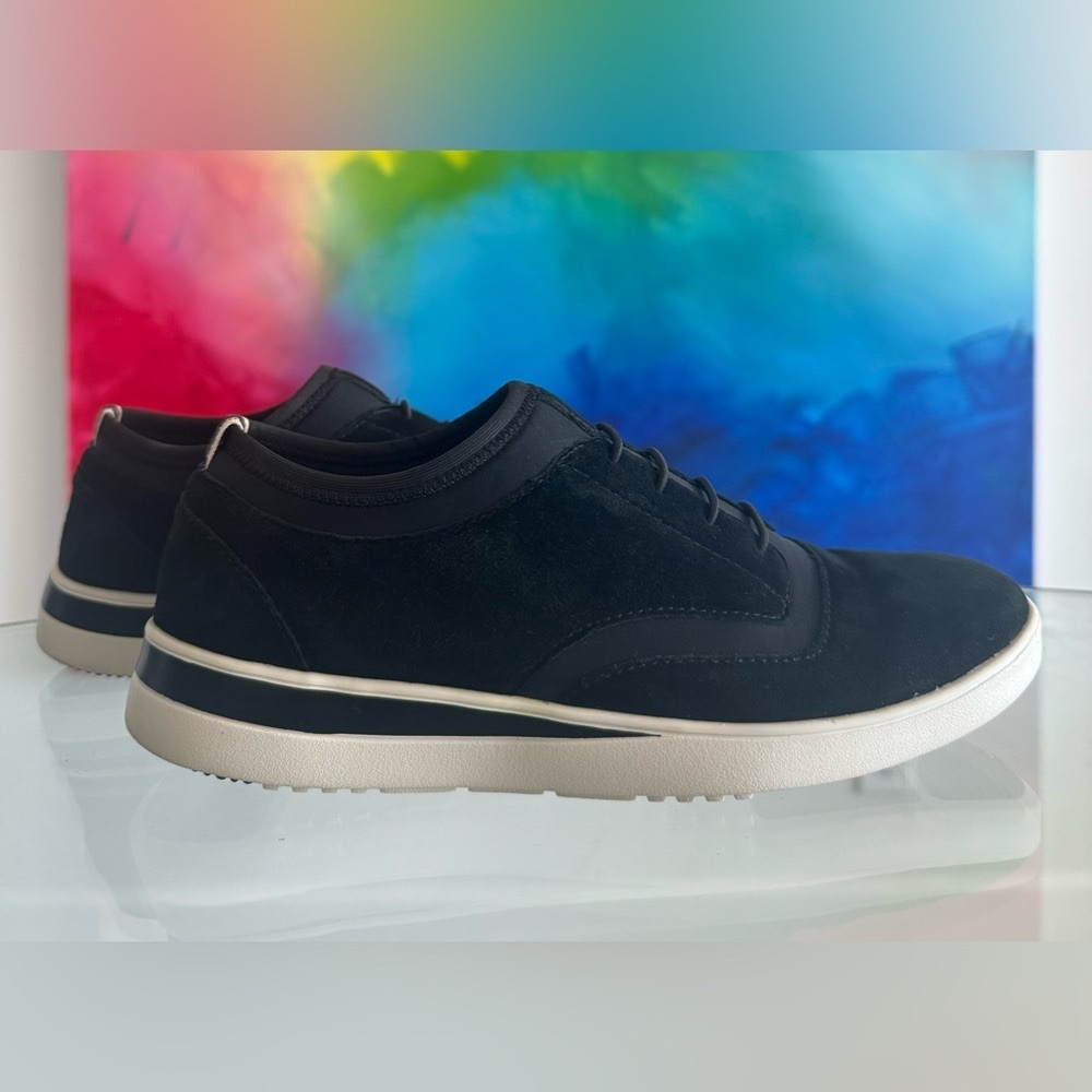 Black Genuine Suede Leather Slip on Sneaker Shoes By ED FlexEd Model Atala sz 6